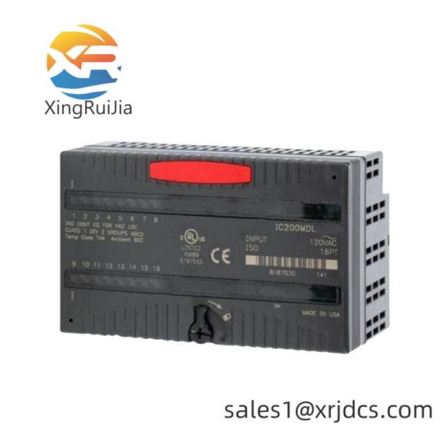 GE Industrial Control IC200MDL241 AC Input Module: 16-Point, 200 Characters