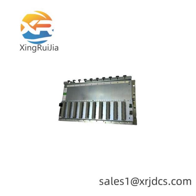 ABB RF615 3BHT100010R1: Base Backplane with 10 Slots for Modular Control Systems